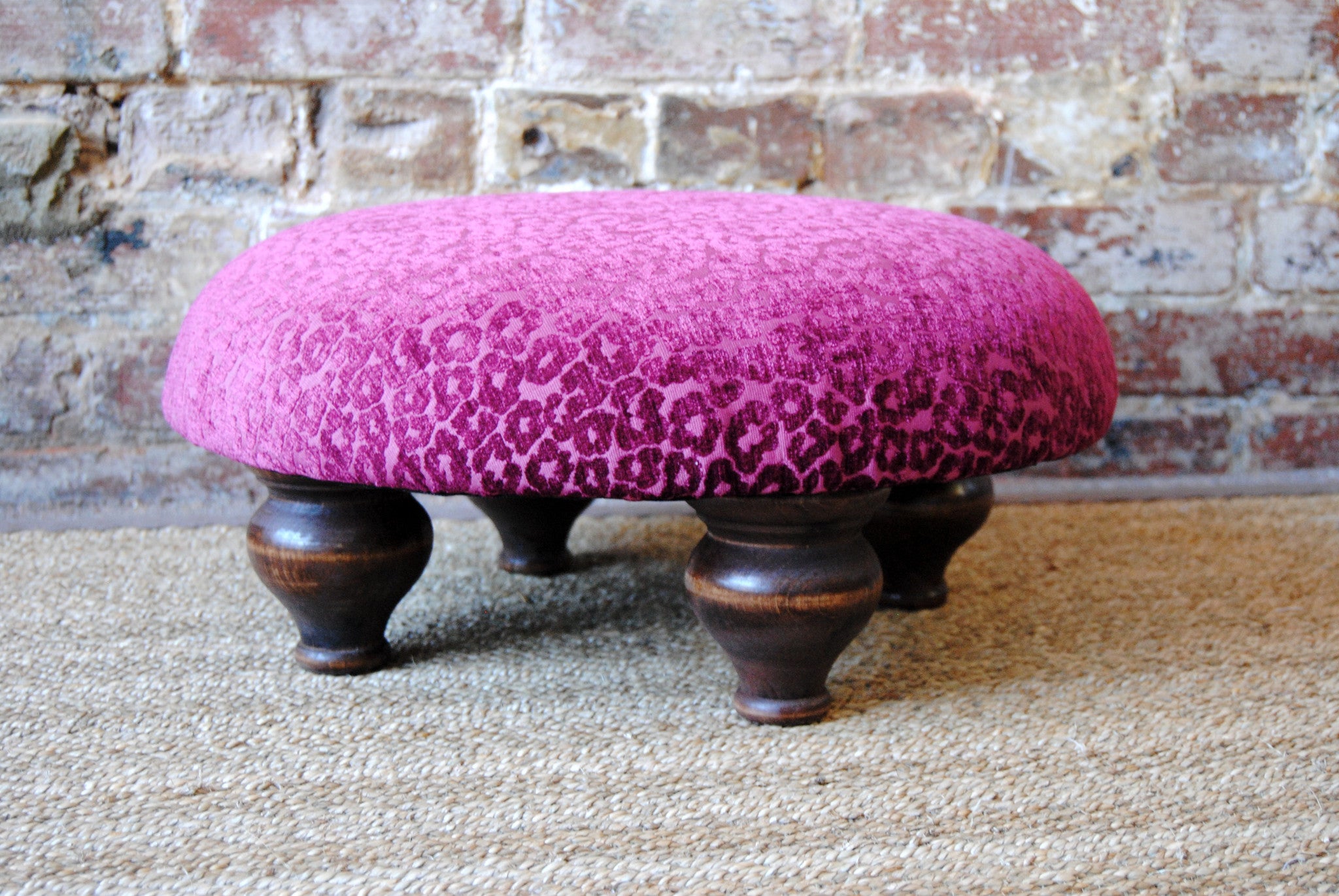 Leopard clearance stool ottoman