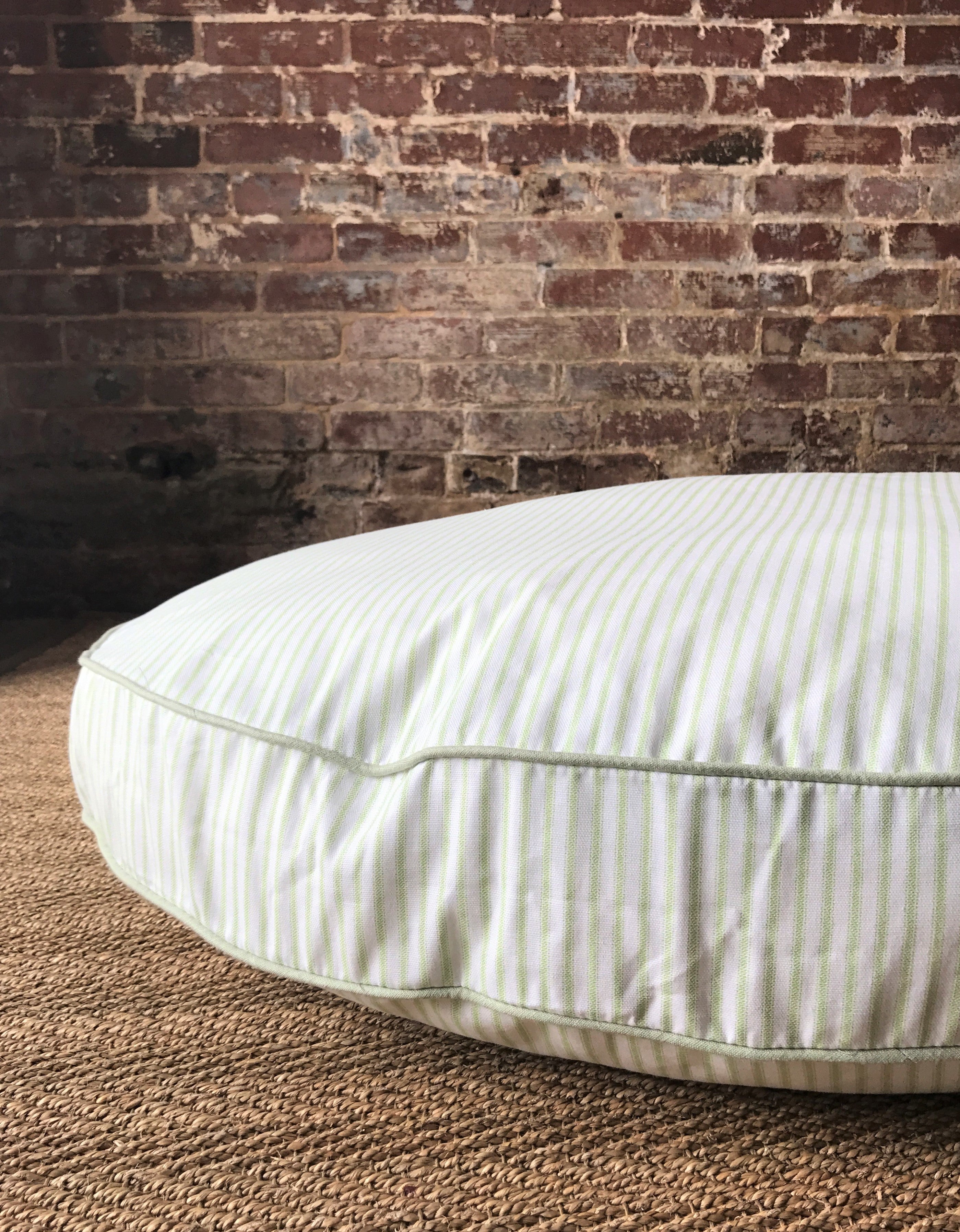 Striped sales dog bed